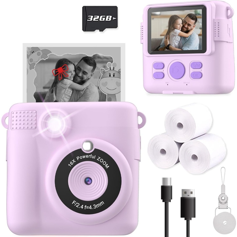 Instant Print Camera for Kids, - Kids Education Video 评论和价格
