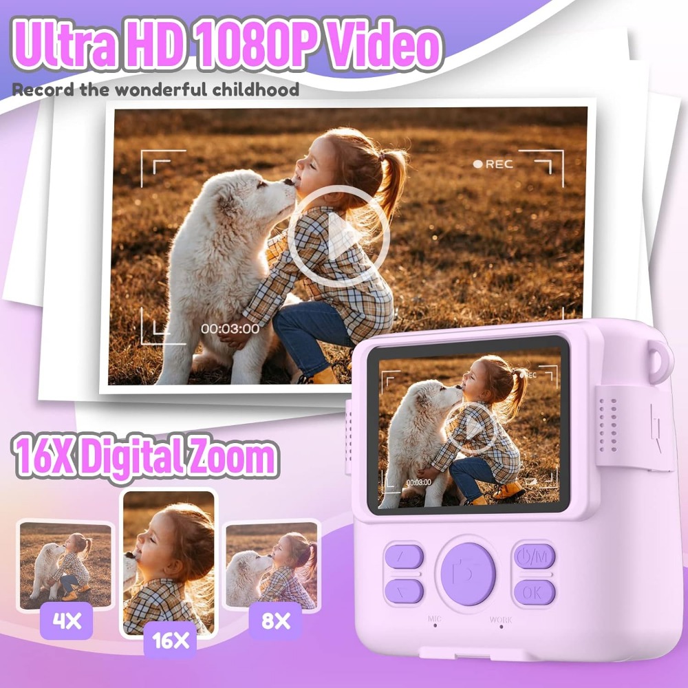 Instant Print Camera for Kids, - Kids Education Video 评论和价格