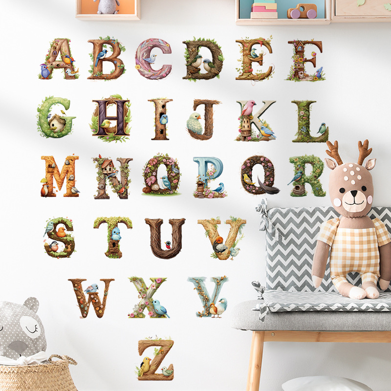 Cute Alphabet Vinyl Wall Decal - Abc Kids Early Education 评论和价格