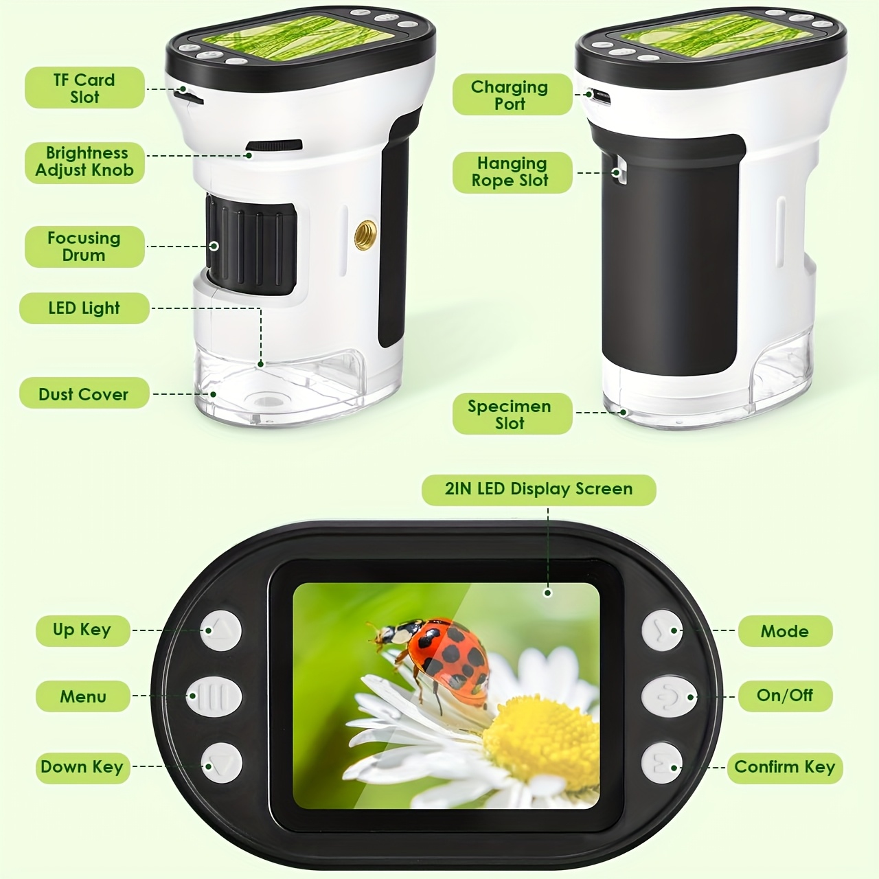 Kids Microscope Biological Kit - Kids Education Video 评论和价格