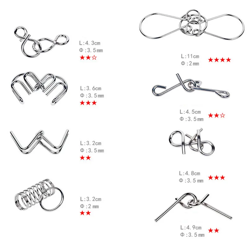 8PCS/Set Metal Montessori Wire - Kids Education App 评论和价格