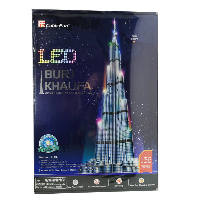 3d Puzzles 1.5m Dubai Burj Kha - Kids Education In Dubai 评论和价格