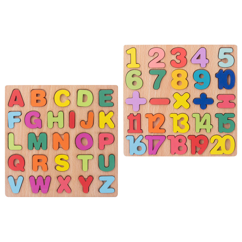 2Sets Colorful Wooden Alphabet - Abc Kids Early Education 评论和价格