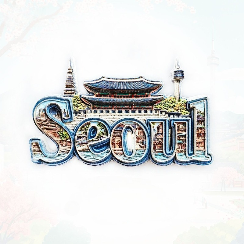 Seoul Gyeongbokgung & Namsan T - Magnetic Letter Board 评论和价格