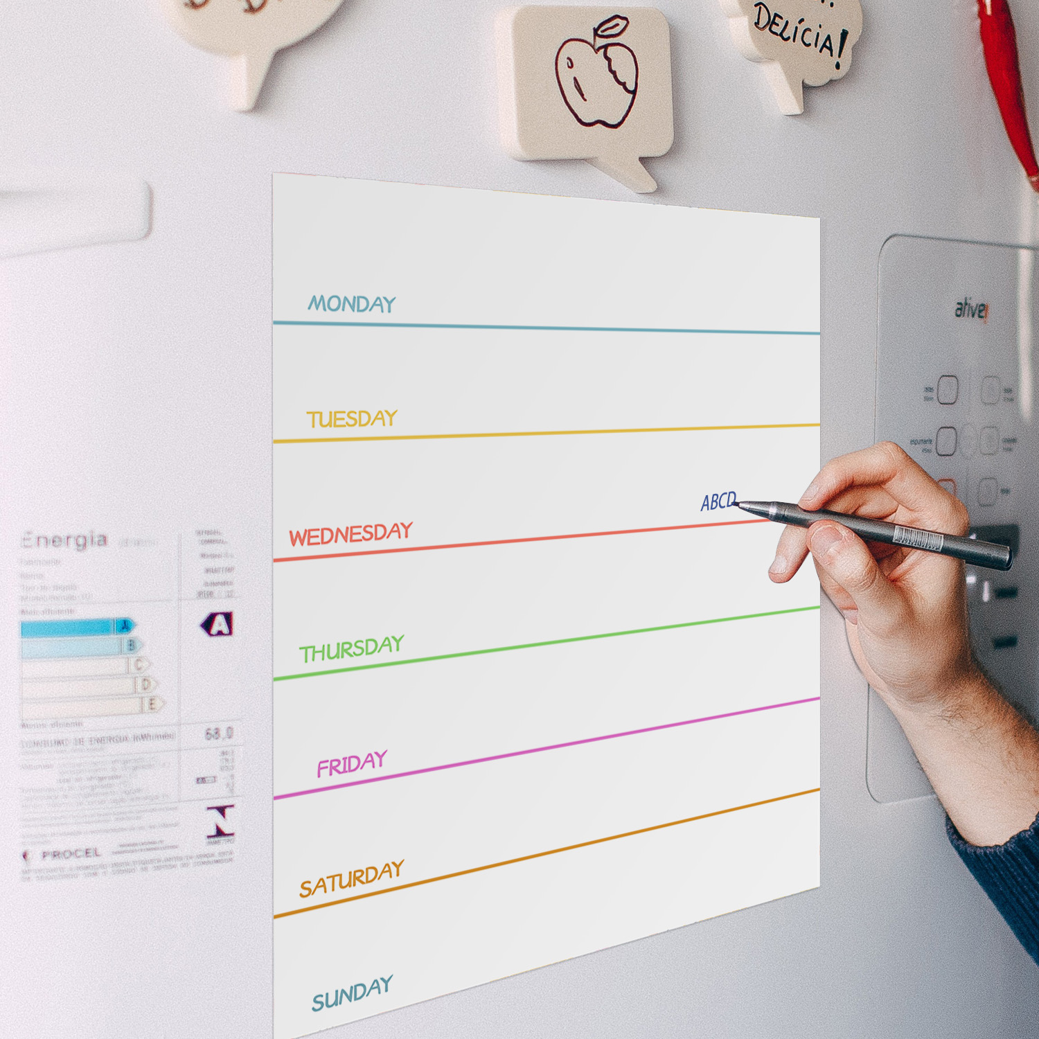 Magnetic Weekly Planner Fridge - Magnetic Letter Board 评论和价格