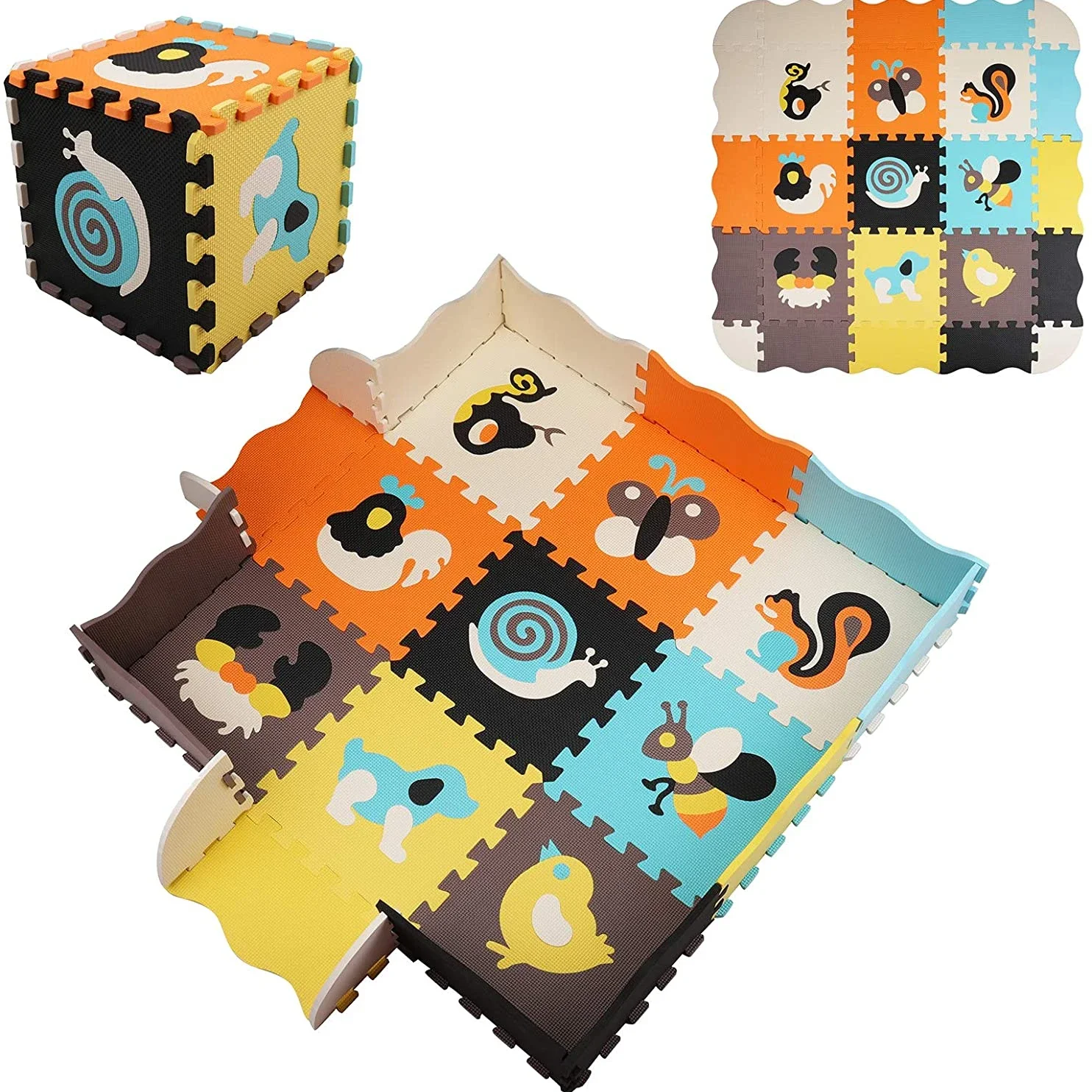 Animal Pattern Baby Play Mat P - Kids Yoga Education 评论和价格